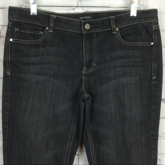 White House Black Market Noir Crop Jean Black Sz10 - Picture 6 of 6